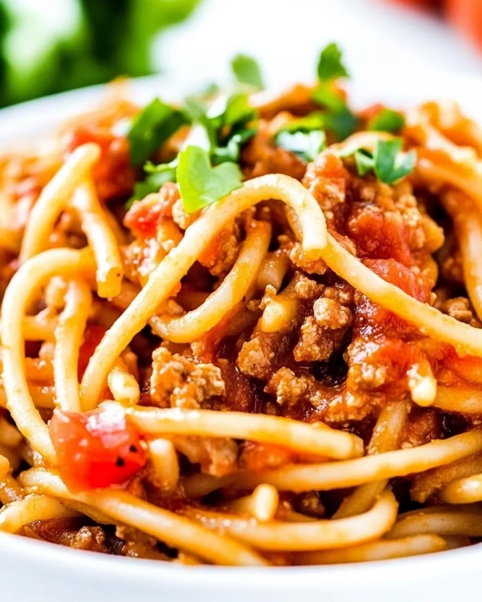 Delicious Taco Spaghetti (Vegan!) shot