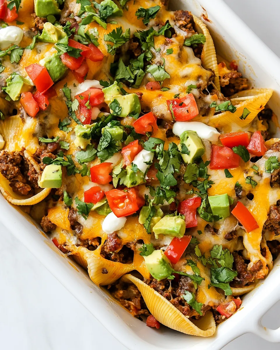 Homemade Taco Stuffed Shells recipe photo