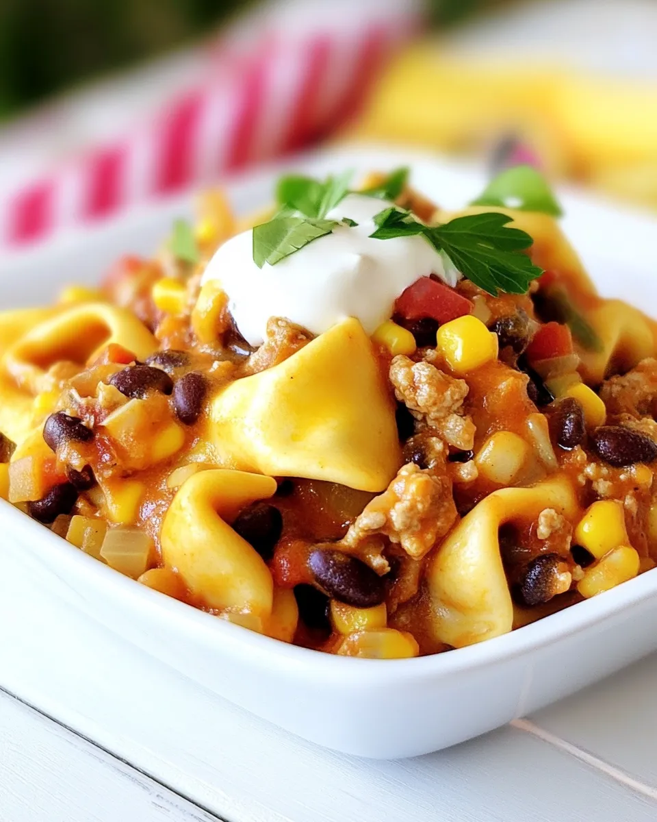 Easy Taco Tortellini recipe photo