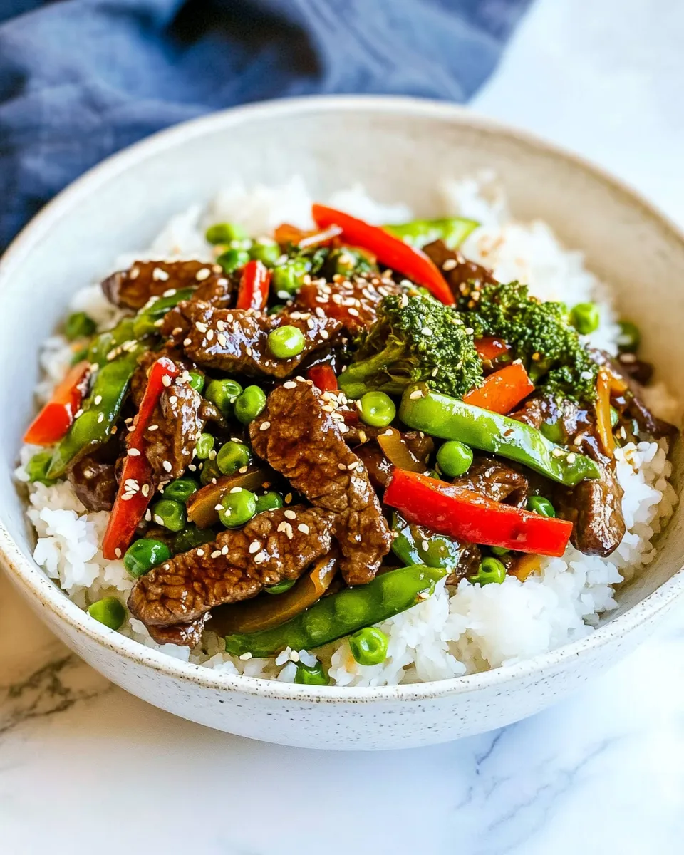 Delicious Teriyaki Beef Stir Fry plate image