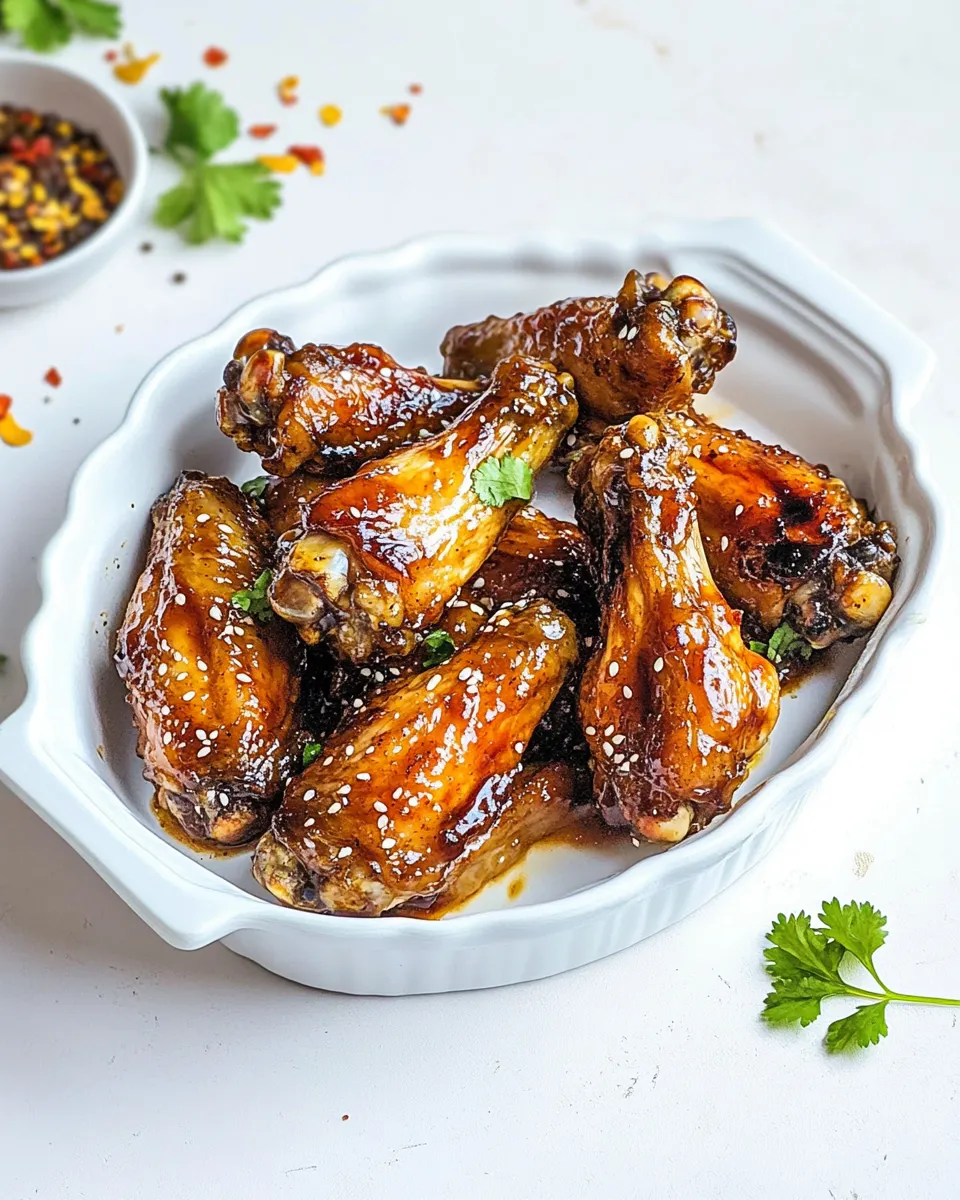 Easy Teriyaki Chicken Wings food shot