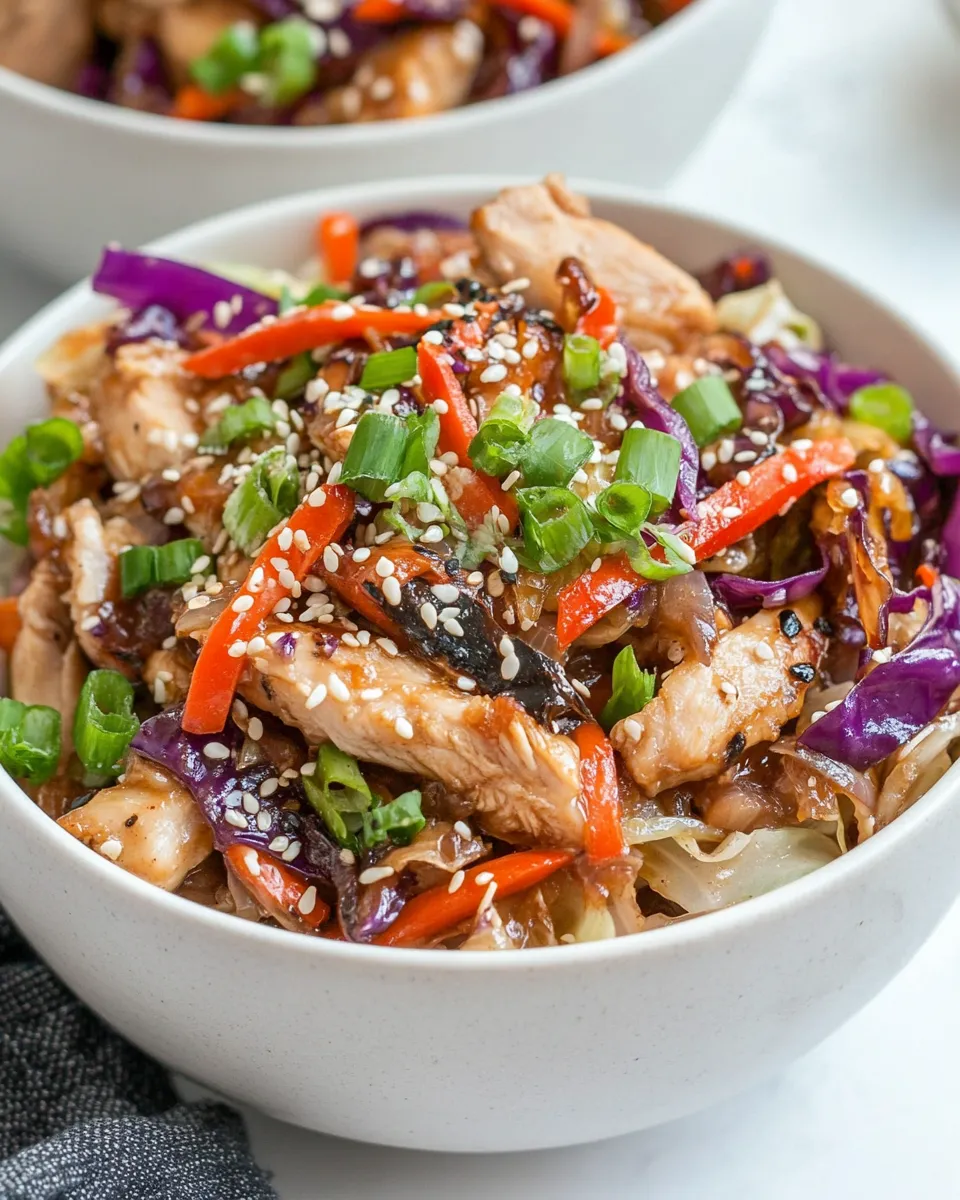 Classic Teriyaki Chicken and Cabbage Bowls image