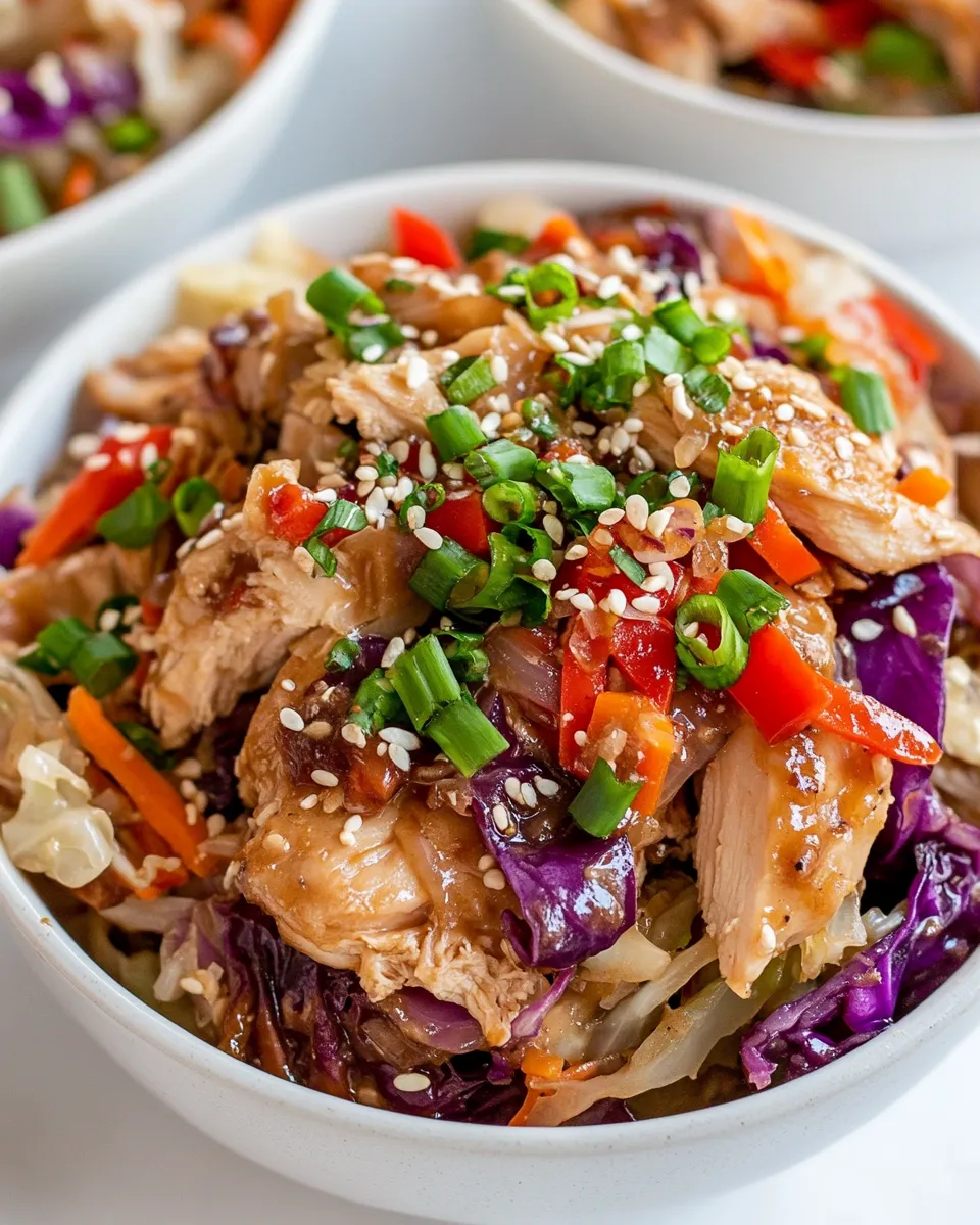 Delicious Teriyaki Chicken and Cabbage Bowls dish photo