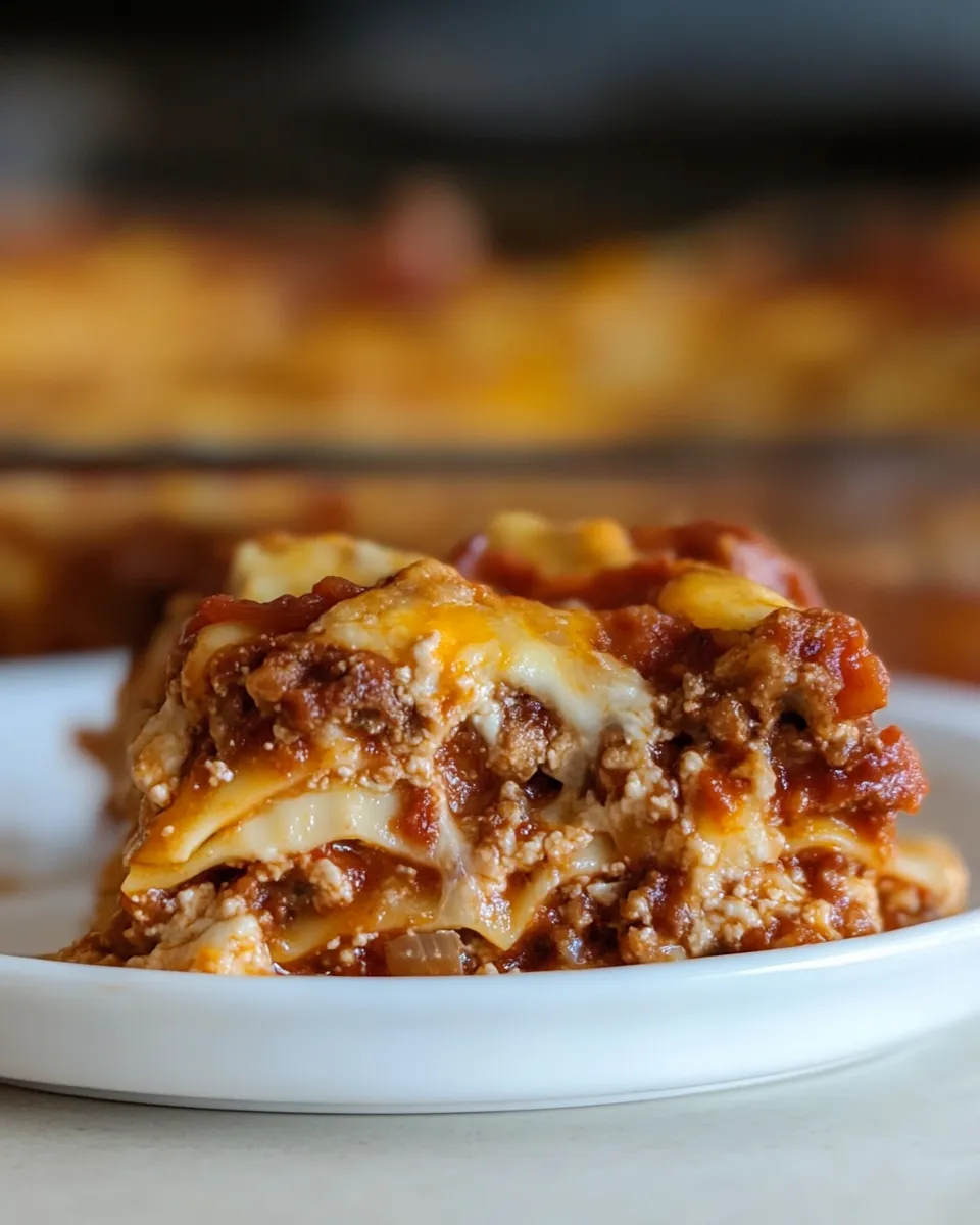 Delicious Texas Style Lasagna shot