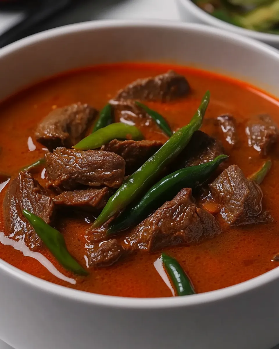 Classic Thai Beef Panang Curry dish photo