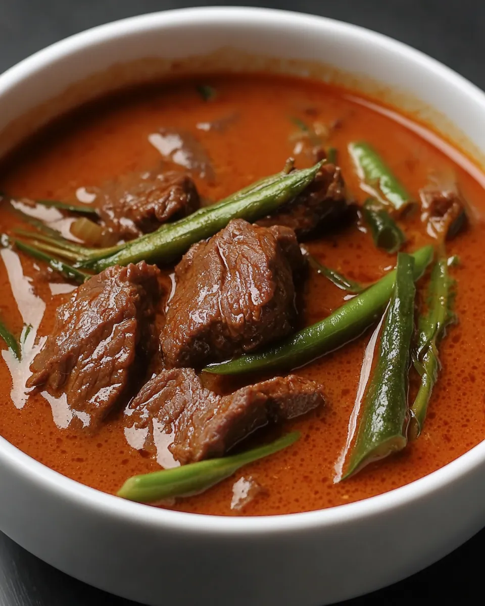 Easy Thai Beef Panang Curry food shot