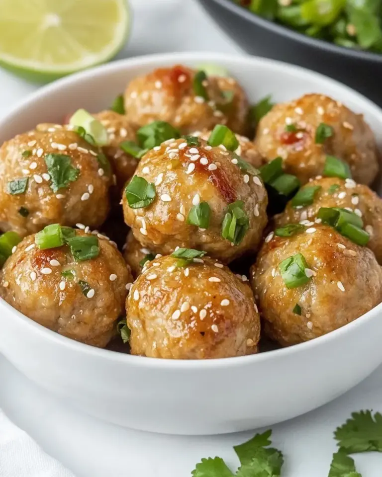 Homemade Thai Chicken Meatballs recipe photo