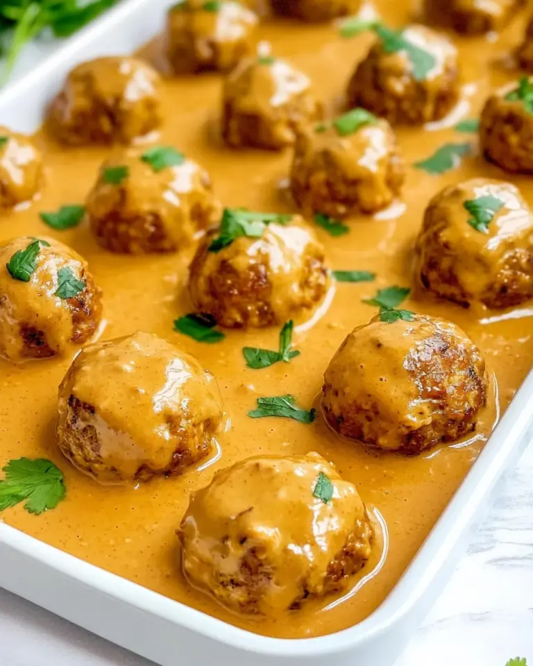 Homemade Thai Chicken Meatballs with Peanut Sauce photo