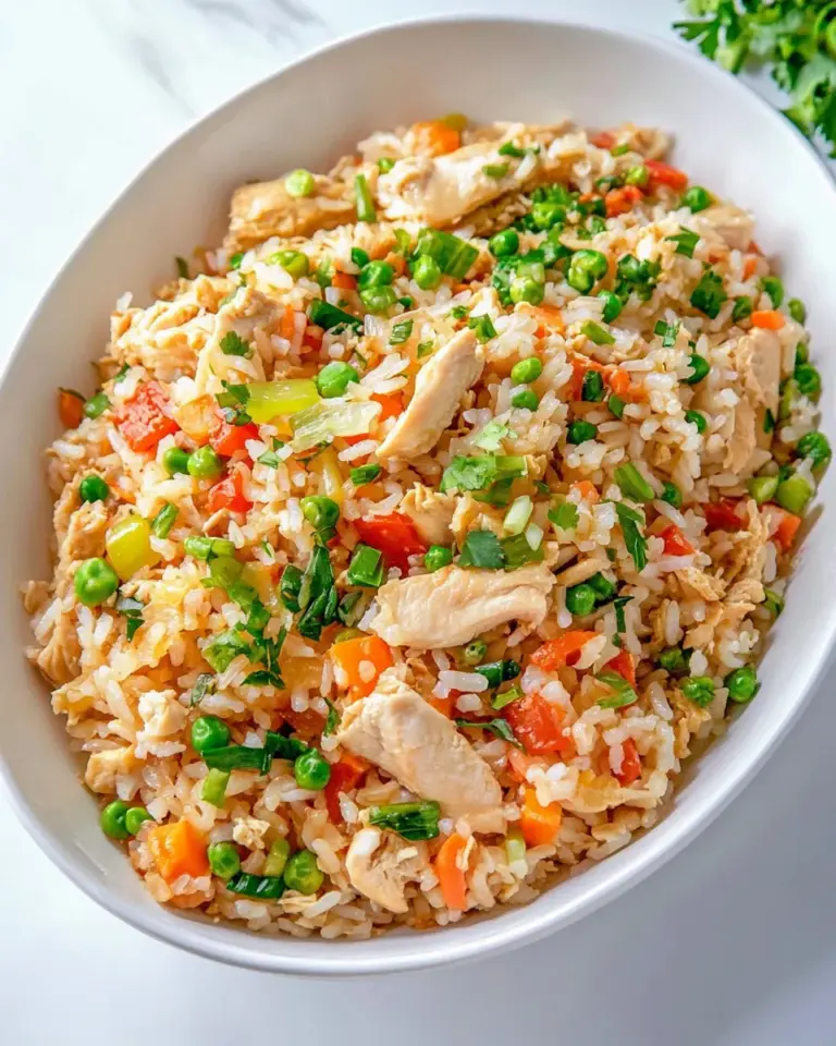 Homemade Thai Fried Rice with Chicken and Vegetables photo