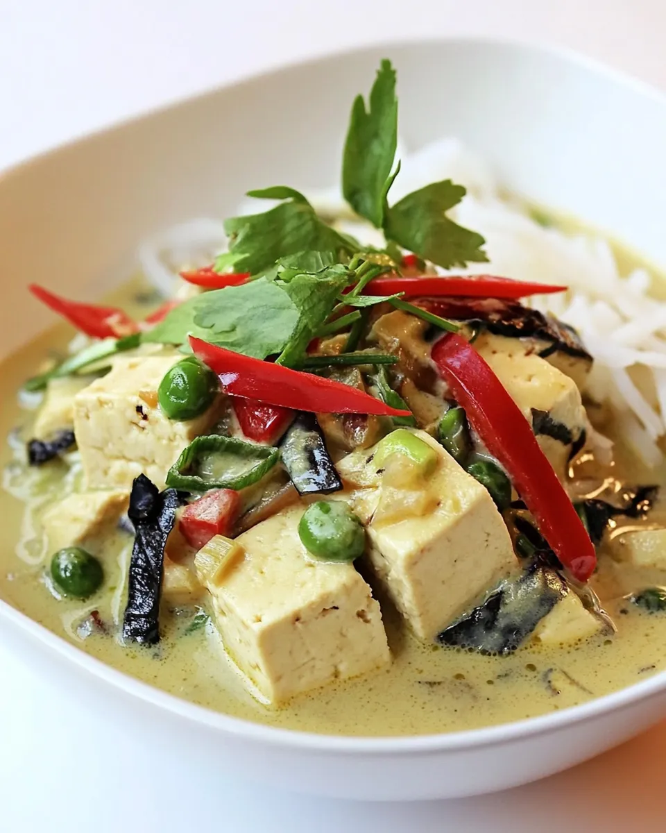 Easy Thai Green Tofu Curry food shot