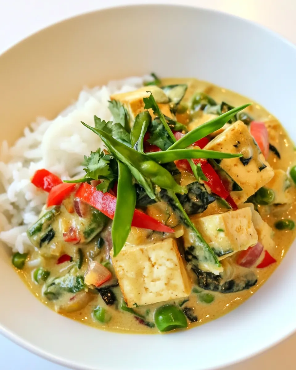 Delicious Thai Green Tofu Curry image