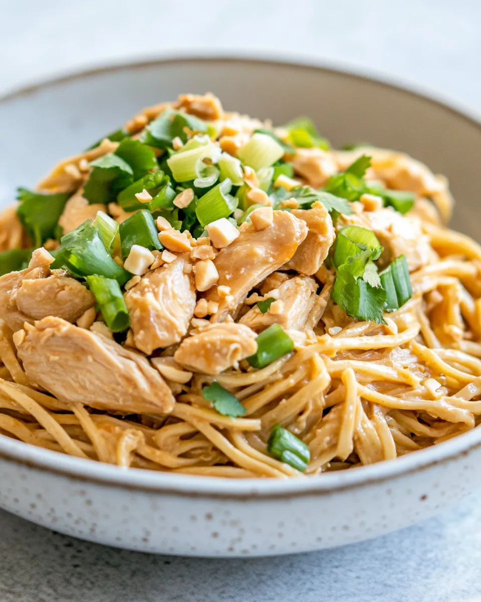 Classic Thai Peanut Chicken and Noodles image