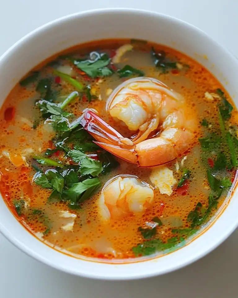Homemade Thai Spicy Shrimp Soup: Tom Yum Goong photo