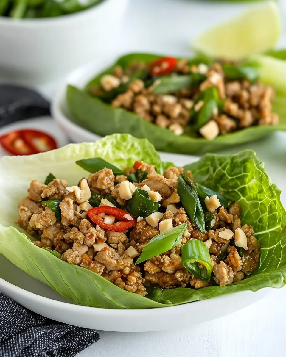 Homemade Thai Turkey Lettuce Wraps photo