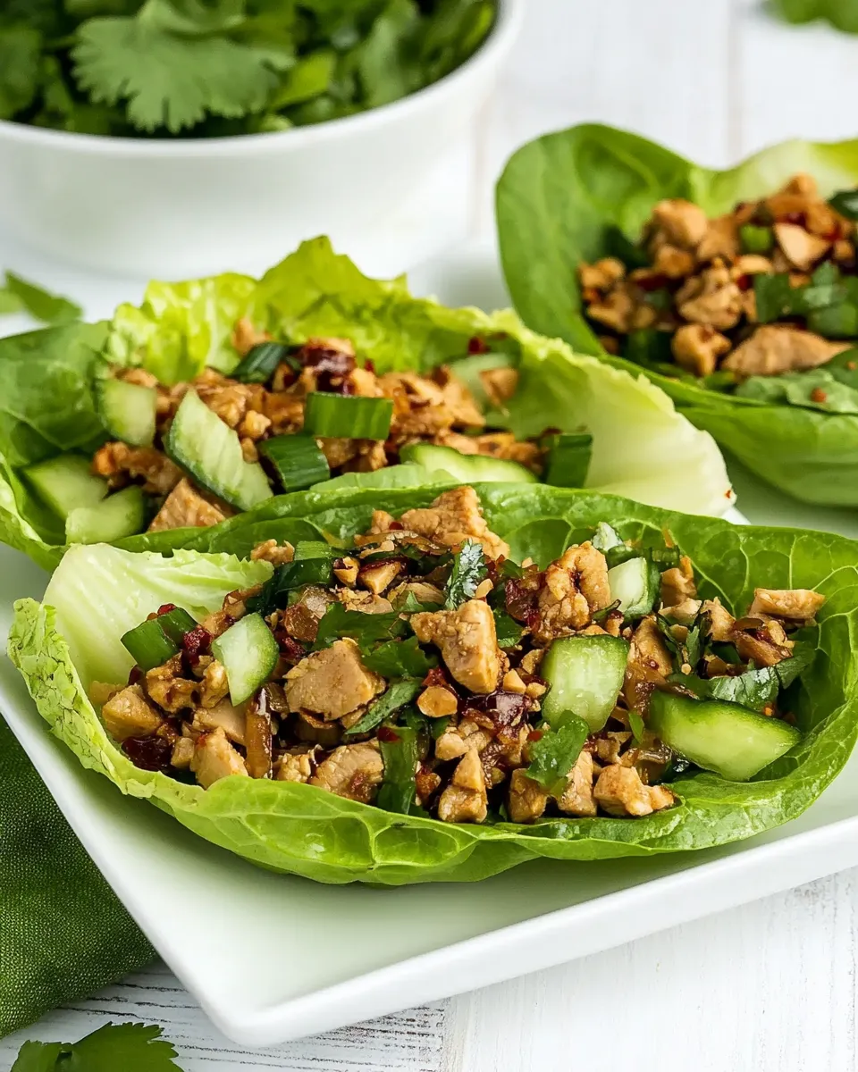 Classic Thai Turkey Lettuce Wraps image