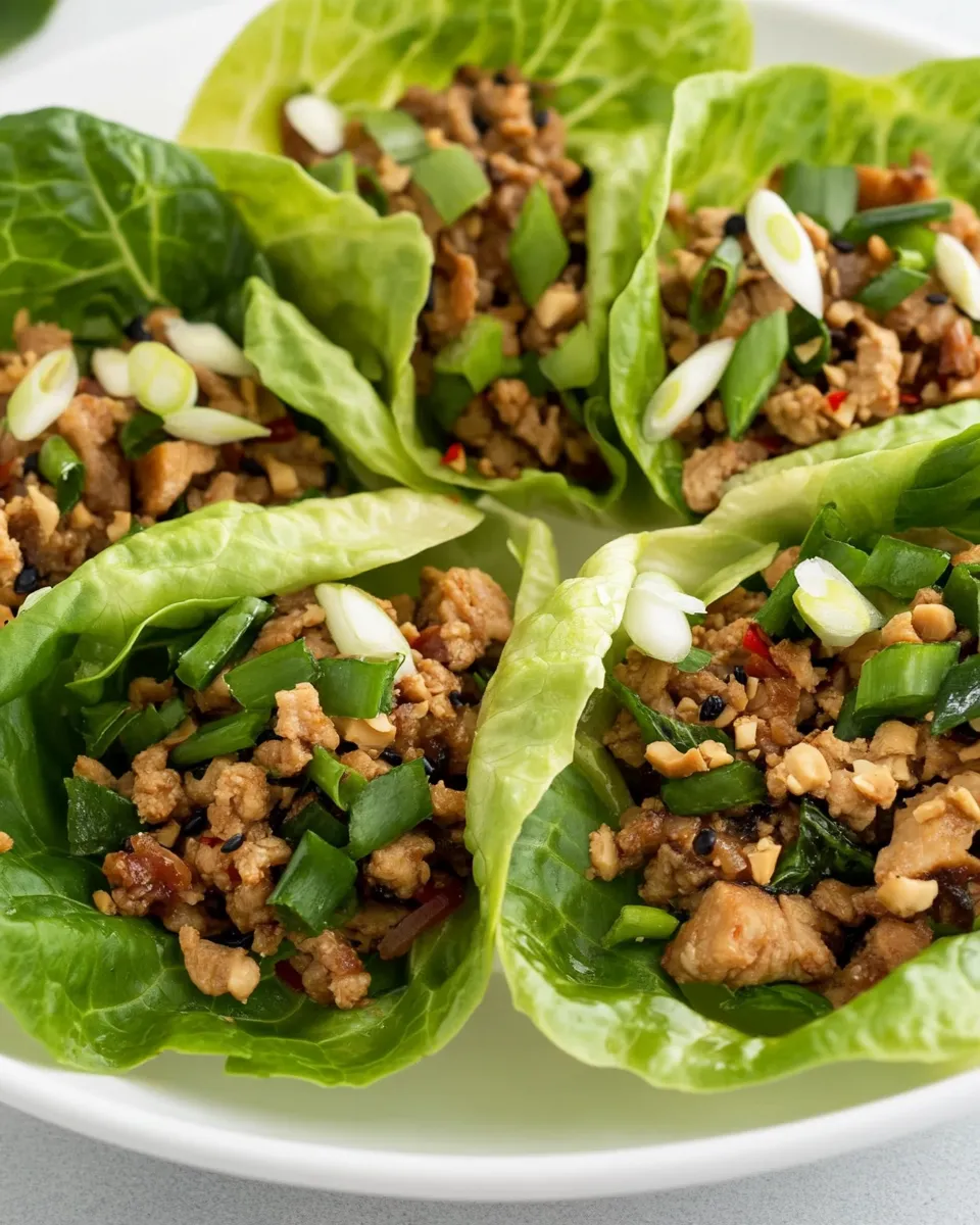 Delicious Thai Turkey Lettuce Wraps shot