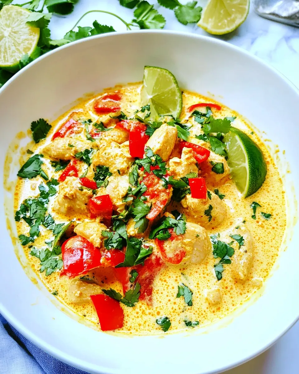 Easy Thai Yellow Curry Chicken shot