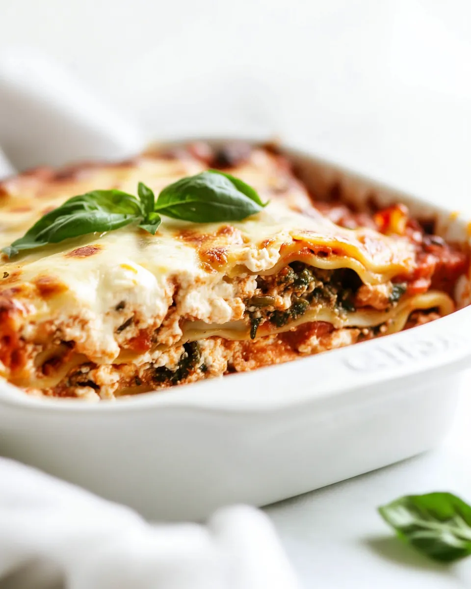 Delicious The Best Vegetarian Lasagna shot