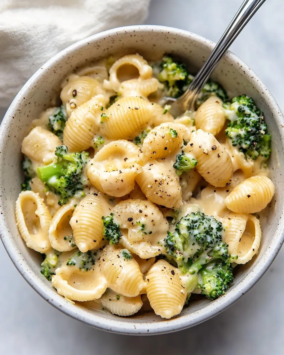 Quick The Creamiest Broccoli Shells and Cheese. shot