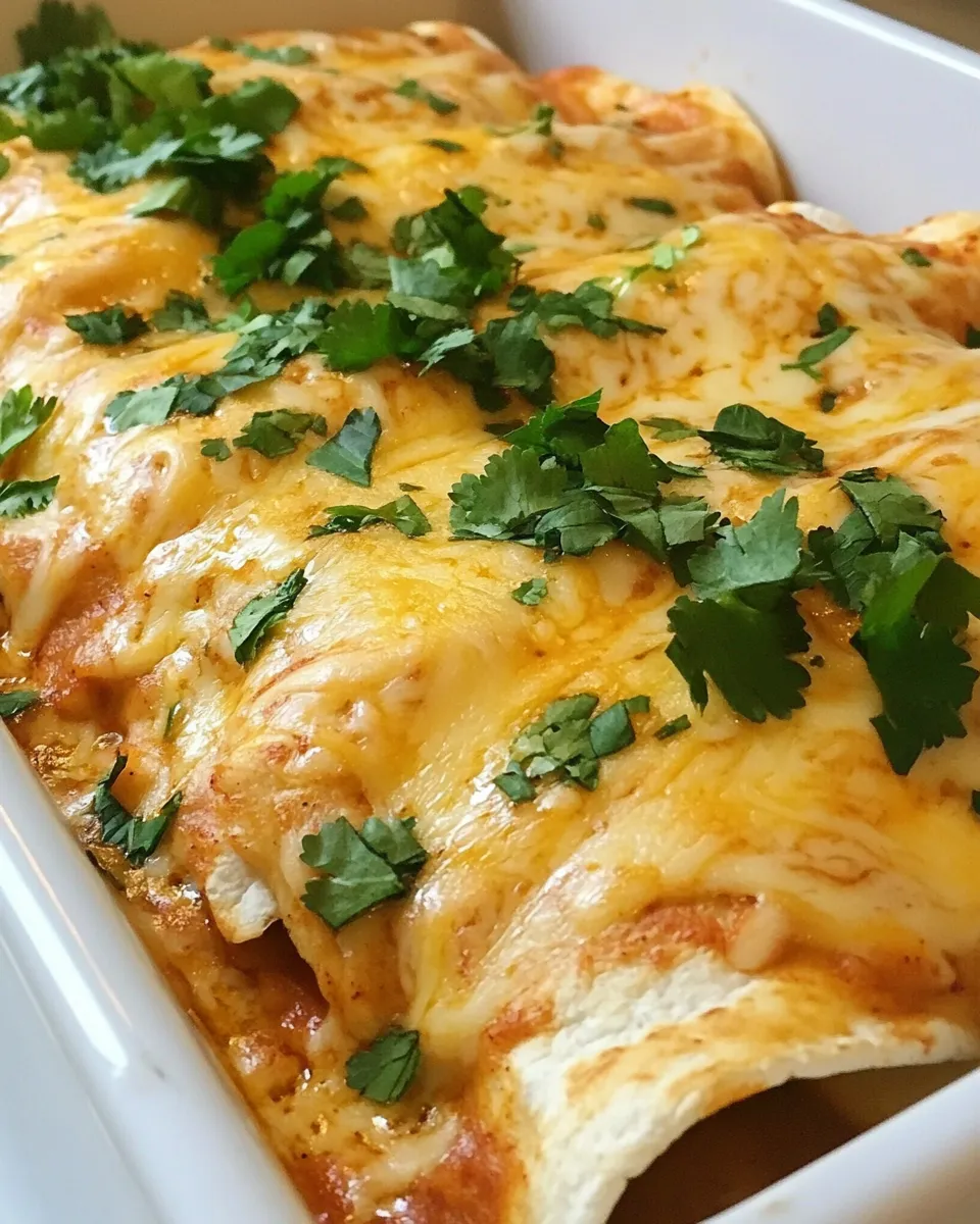Homemade Three Cheese Chicken Enchiladas photo