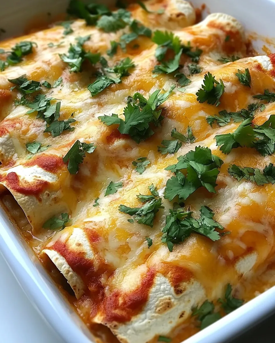 Easy Three Cheese Chicken Enchiladas recipe photo