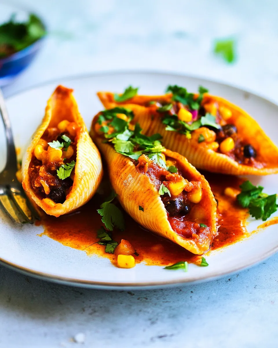 Delicious Three Cheese Mexican Shells shot