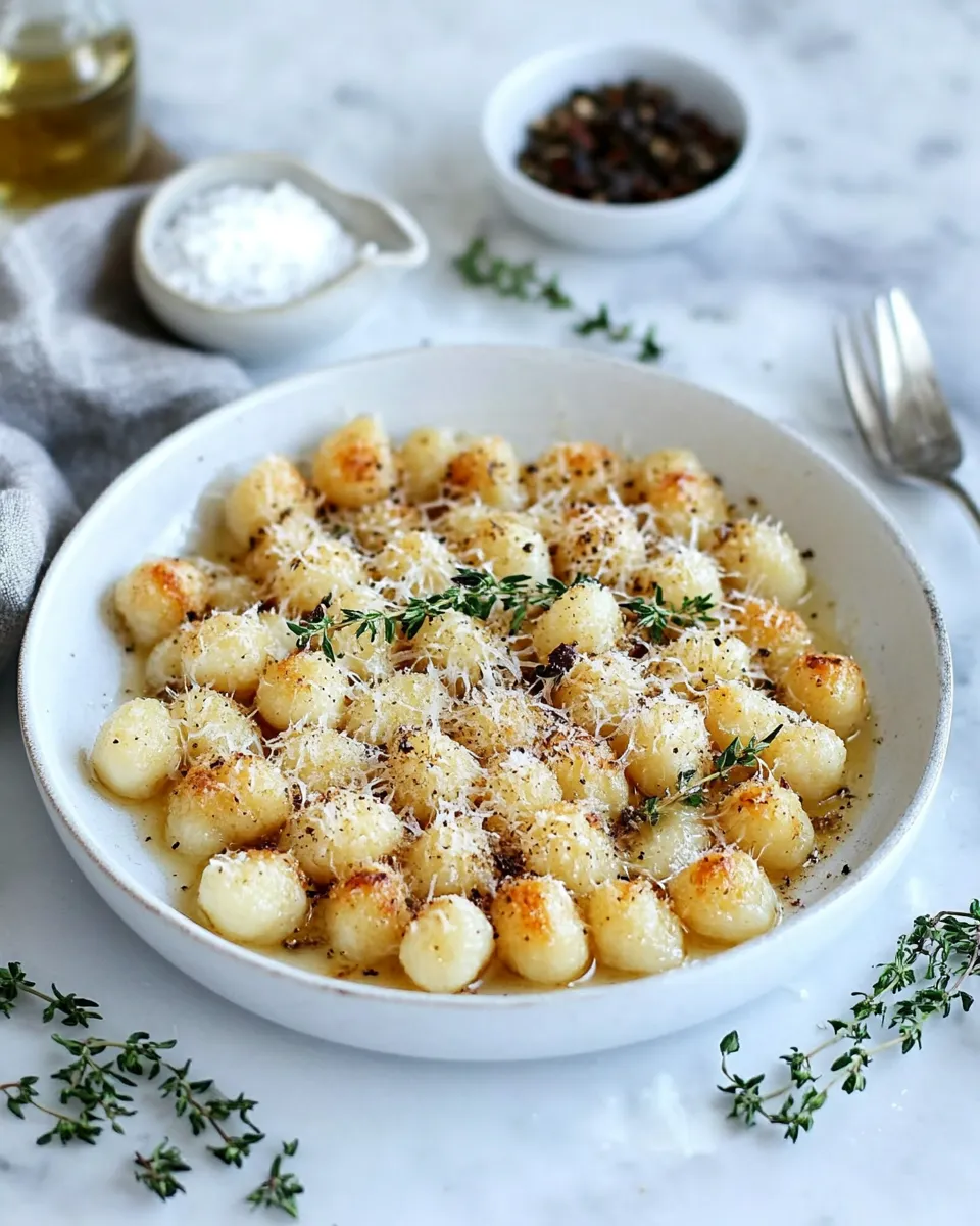 Savory Toasted Gnocchi with Herb Brown Butter. photo