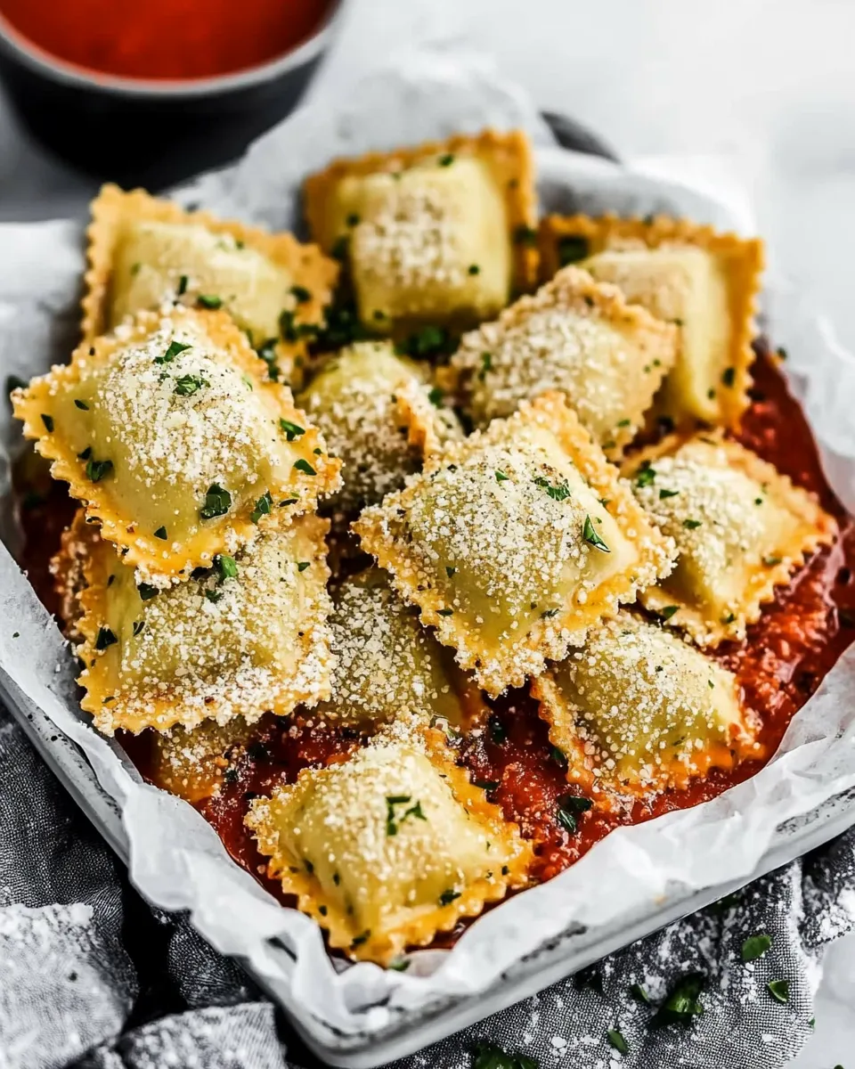 Delicious Toasted Ravioli shot