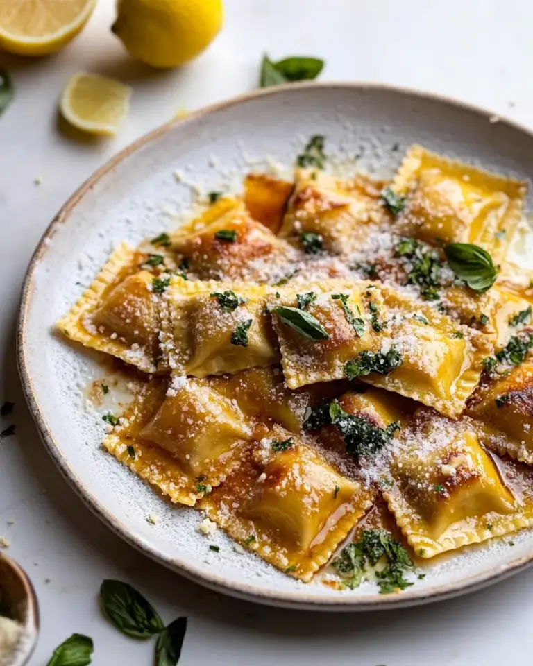 Sweet Toasted Skillet Ravioli with Lemon & Brown Butter. picture