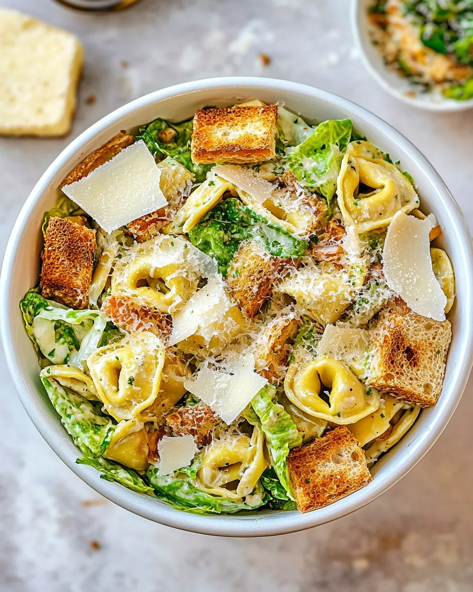 Easy Tortellini Caesar Salad recipe photo