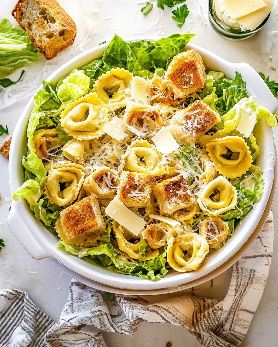 Delicious Tortellini Caesar Salad shot