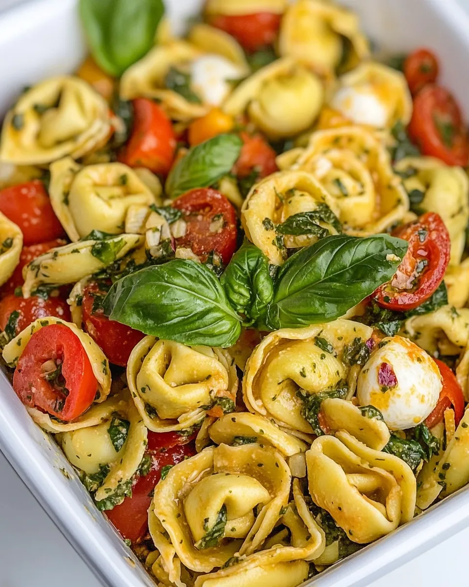 Delicious Tortellini Caprese Pasta Salad image