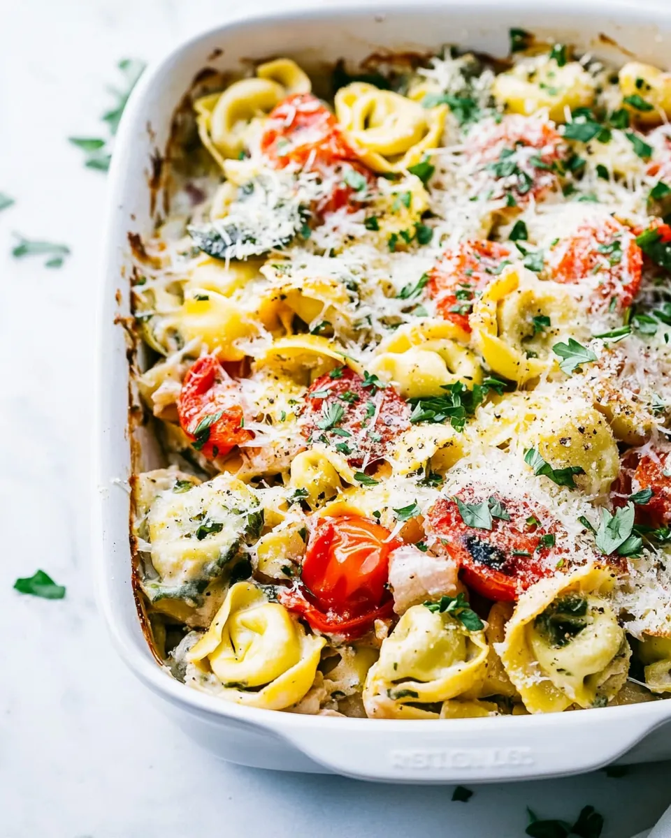 Delicious Tortellini Casserole shot