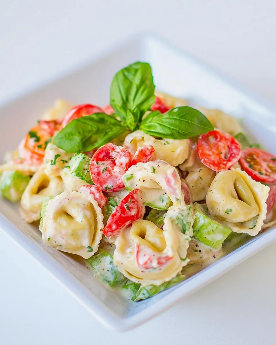 Easy Tortellini Salad Recipe shot