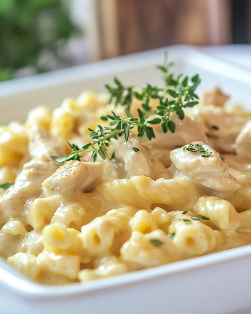 Homemade Triple Cheddar Chicken Pasta recipe photo