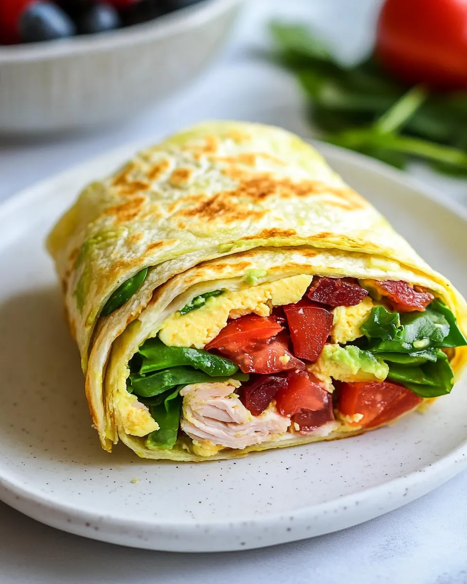 Classic Turkey Avocado Egg Wraps dish photo