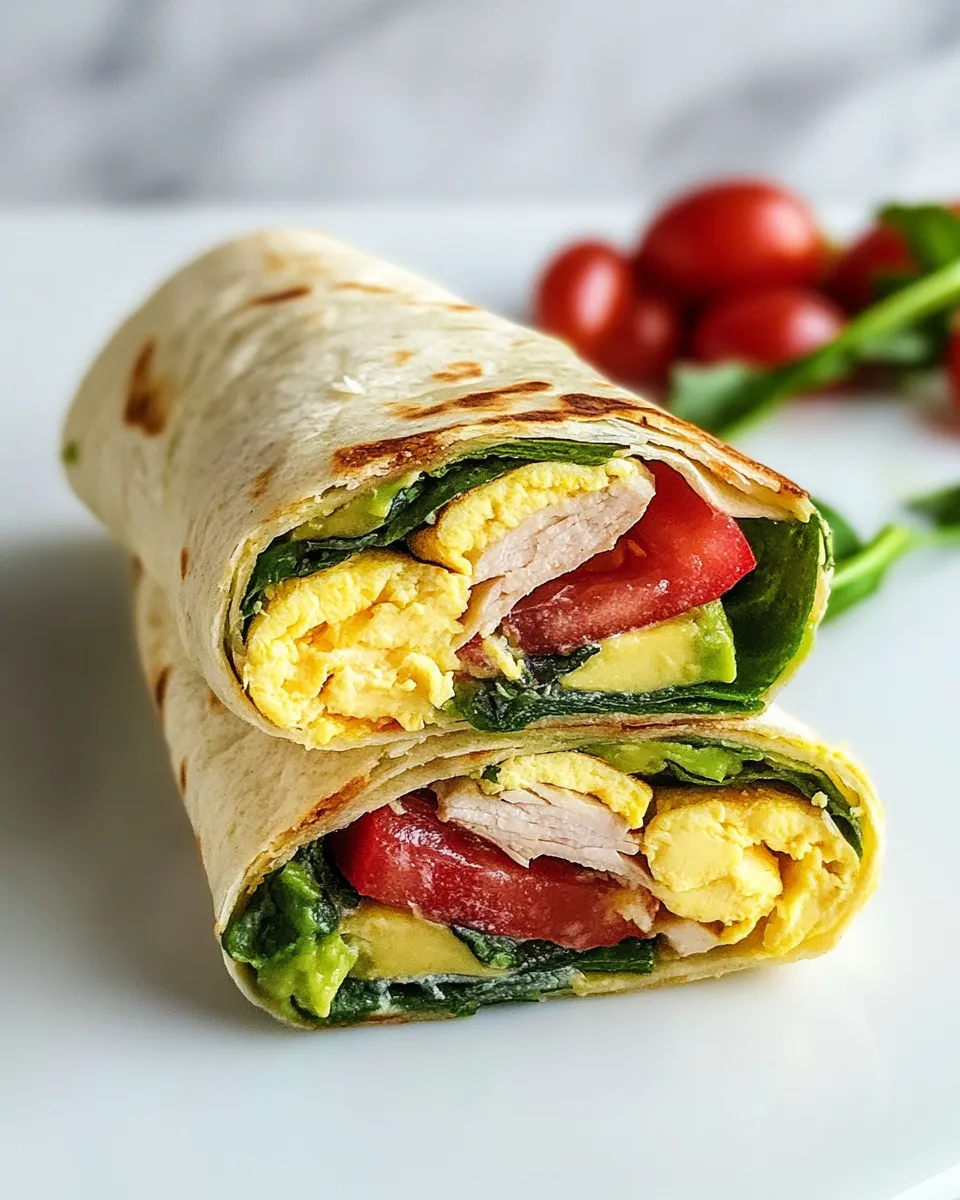 Delicious Turkey Avocado Egg Wraps image