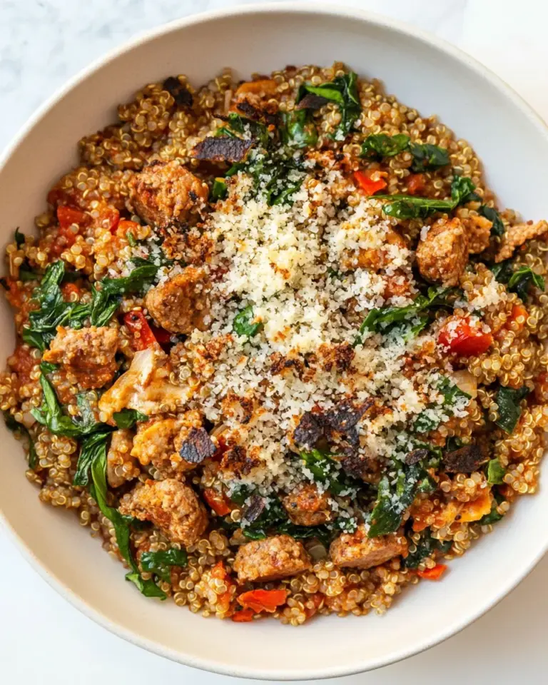 Delicious Turkey Sausage and Quinoa Pizza Bowl recipe photo