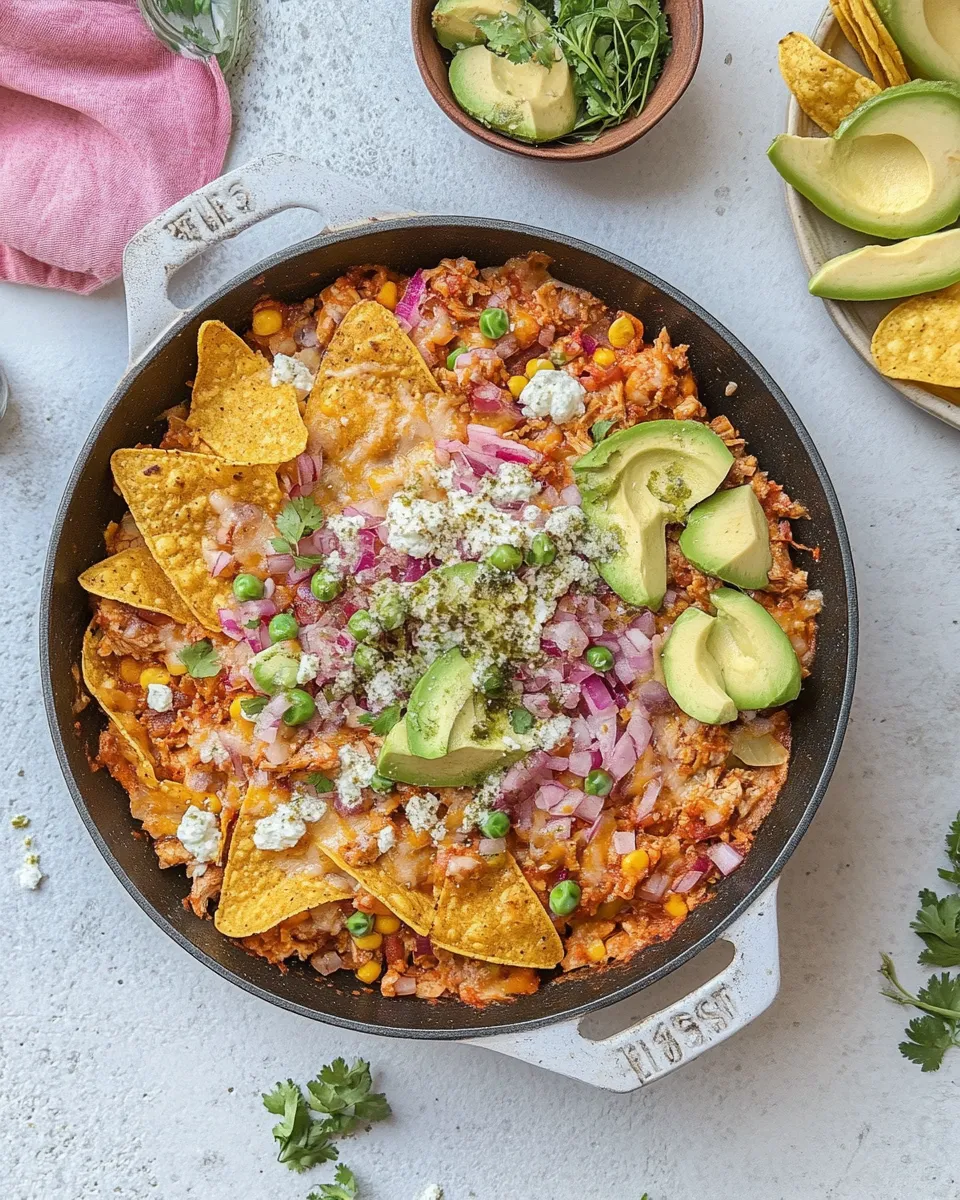 Classic Turkey Taco Nacho Skillet. dish photo