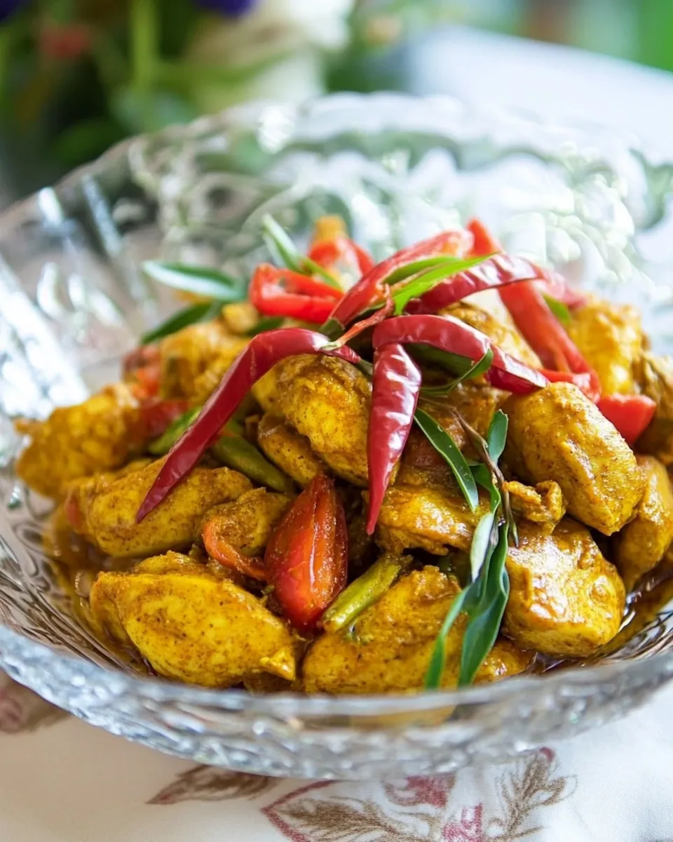 Delicious Turmeric Chicken shot
