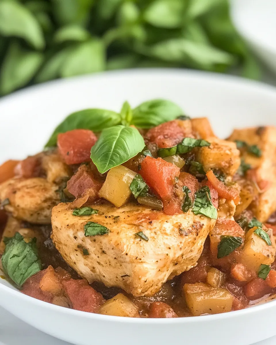 Delicious Tuscan Basil Chicken dish photo