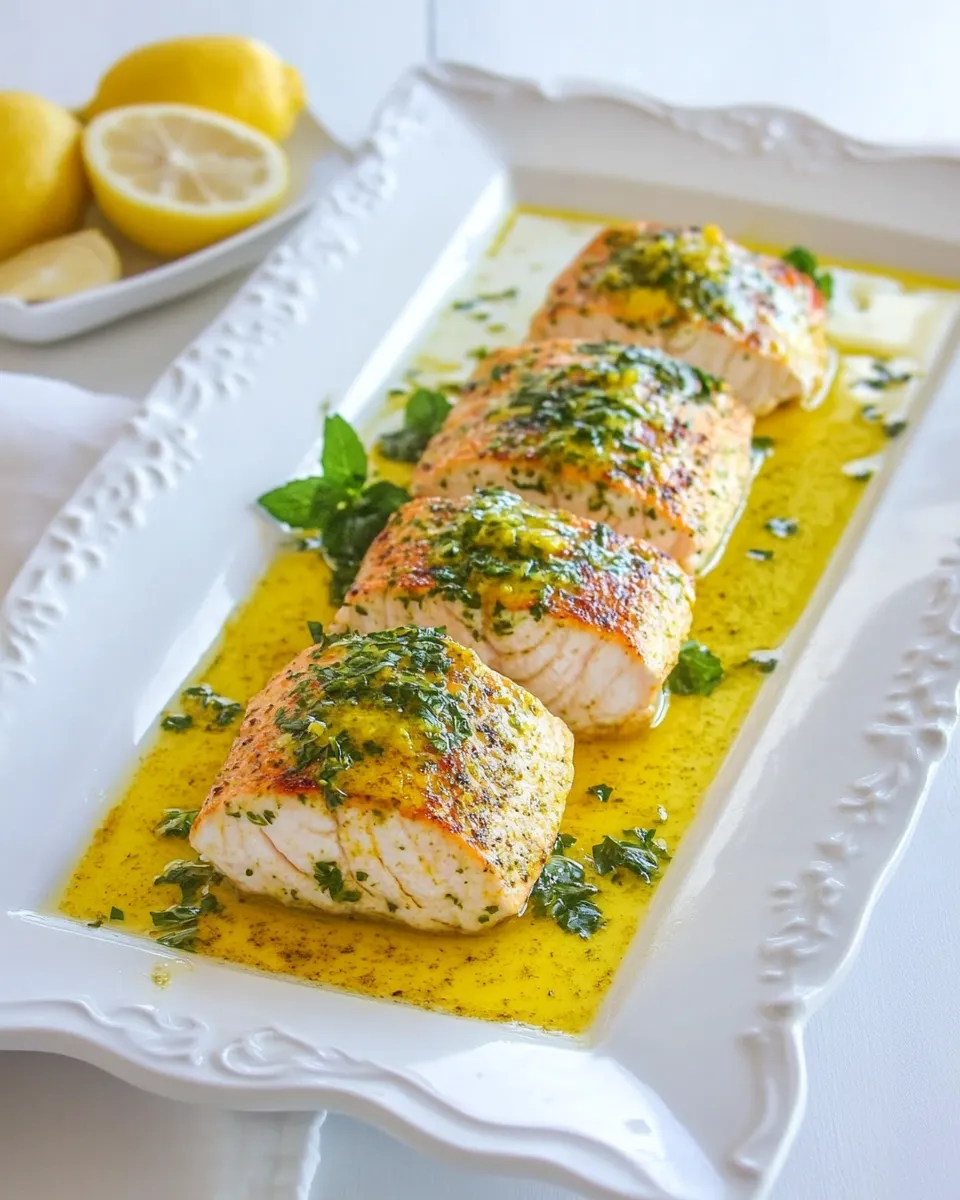 Delicious Uri Buri Lemon Turmeric Salmon dish photo