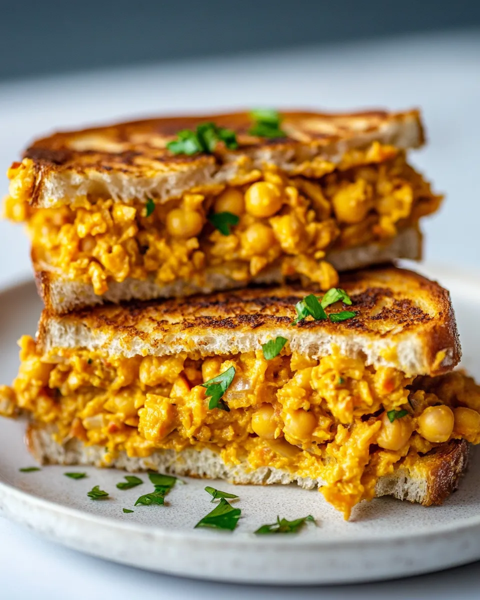 Delicious Vegan Carrot Chickpea Tuna Melt image