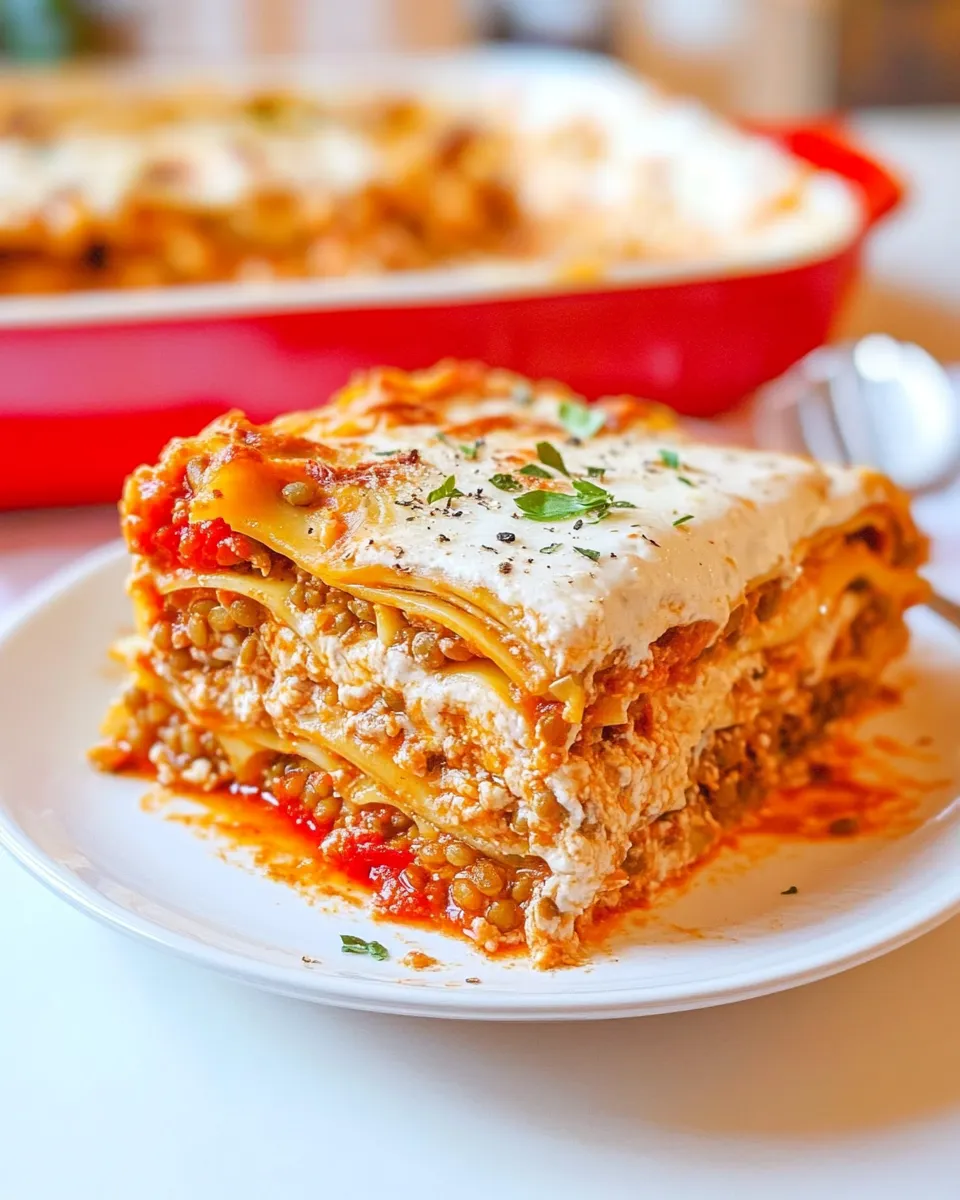 Easy Vegan Lentil Lasagna recipe photo