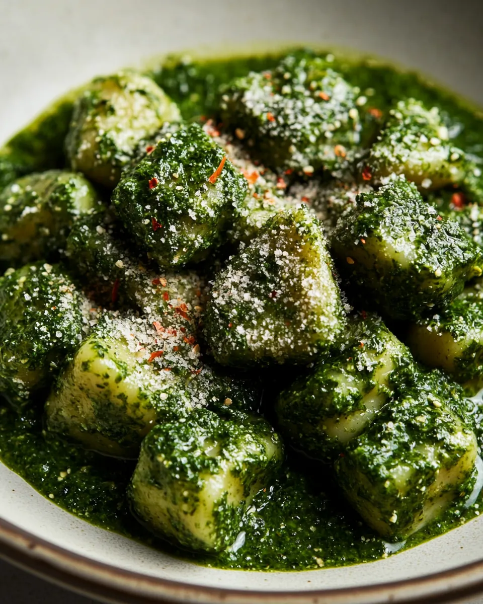 Classic Vegan Potato Gnocchi with Kale Sauce image