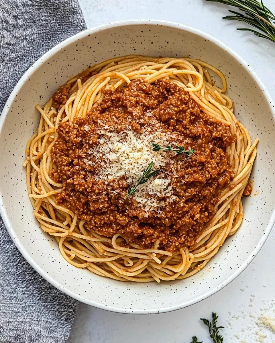 Healthy Vegan Spaghetti Bolognese (Cauliflower Walnut Meat) recipe photo