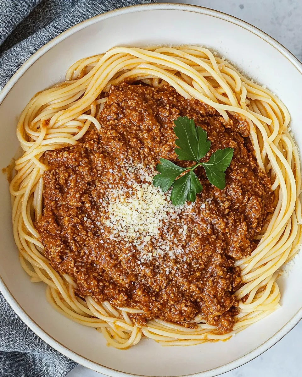 Quick Vegan Spaghetti Bolognese (Cauliflower Walnut Meat) shot