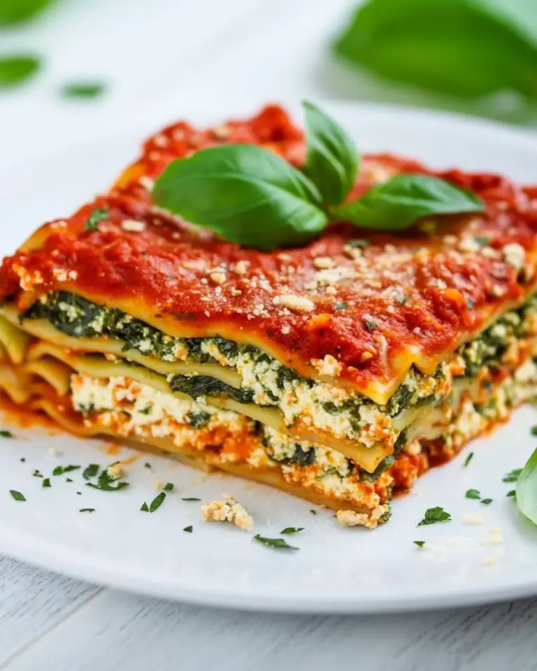 Homemade Vegan Spinach Lasagna (Tofu Ricotta) photo