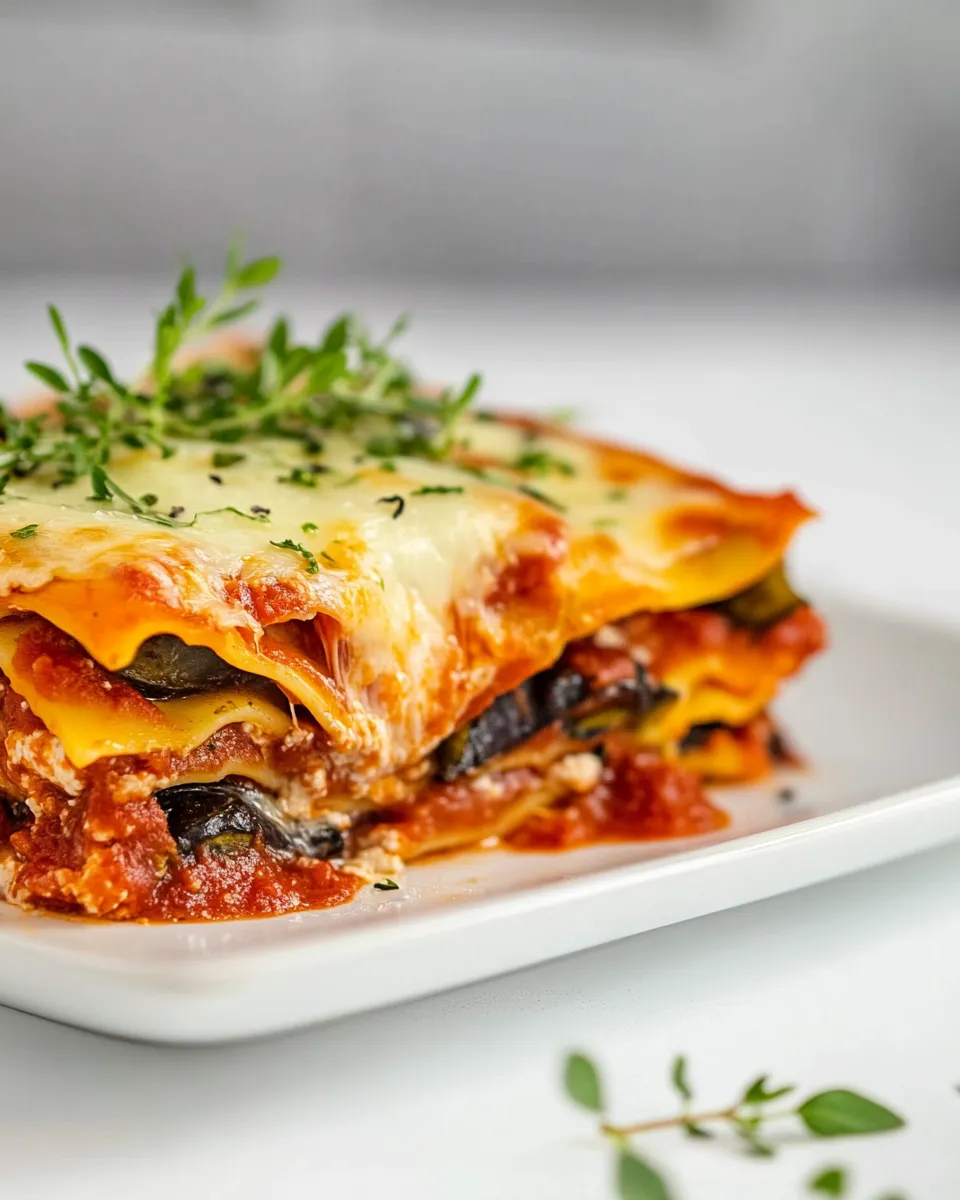 Delicious Vegetable Lasagna shot