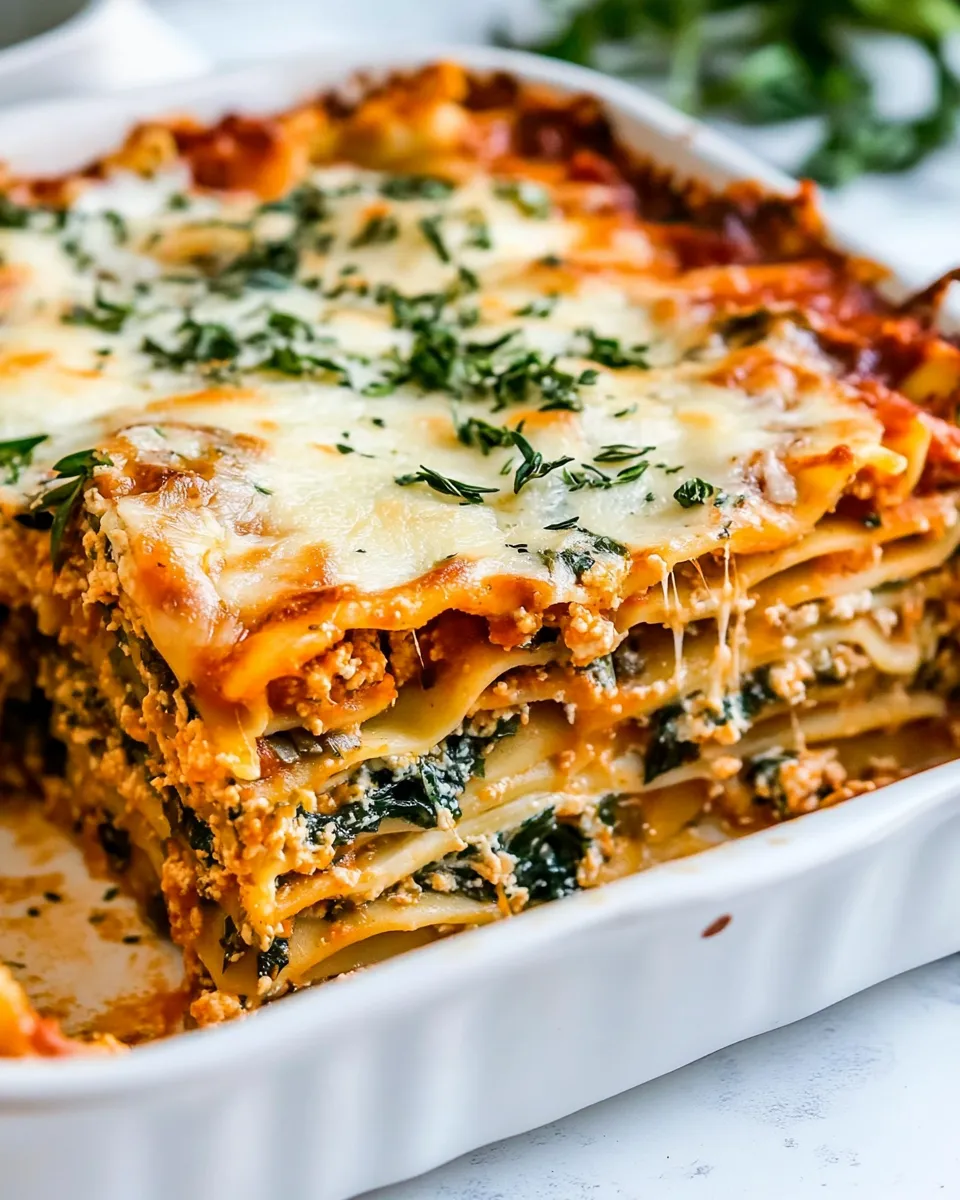Delicious Vegetarian Lasagna shot